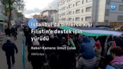 İstanbul’da binlerce kişi Filistin’e destek için yürüdü